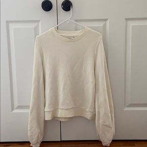 Cream crewneck sweatshirt